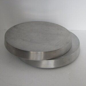 pair of aluminum candle plates
